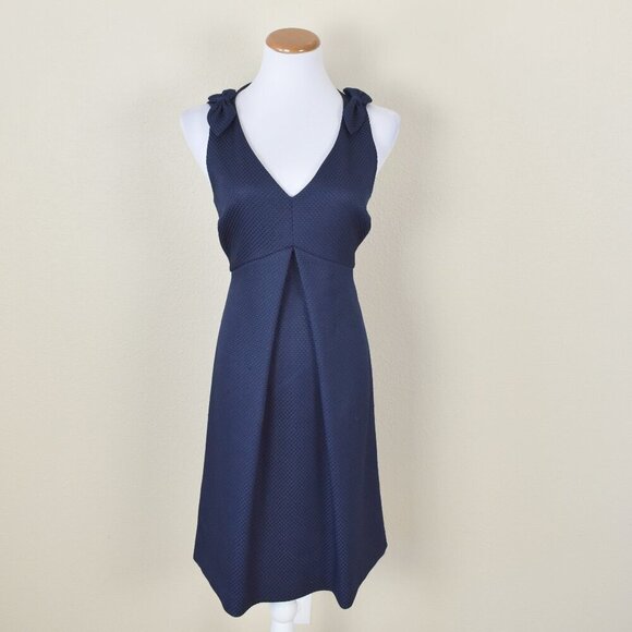 Trina Turk Sleeveless Observer Dress Navy Blue 8 - Picture 1 of 9